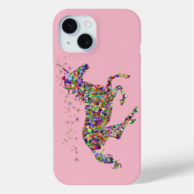 Apple iPhone Case Farbenfrohe Fantasie Einhorn (Rückseite)
