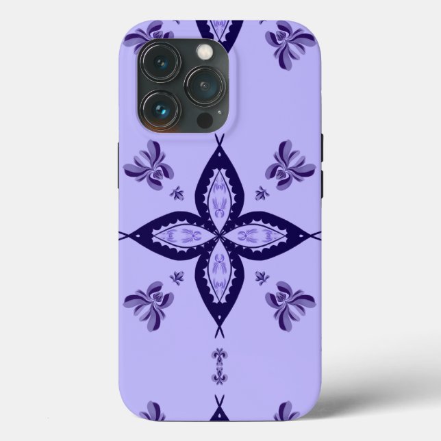 Apple iPhone case with flower design (Rückseite)