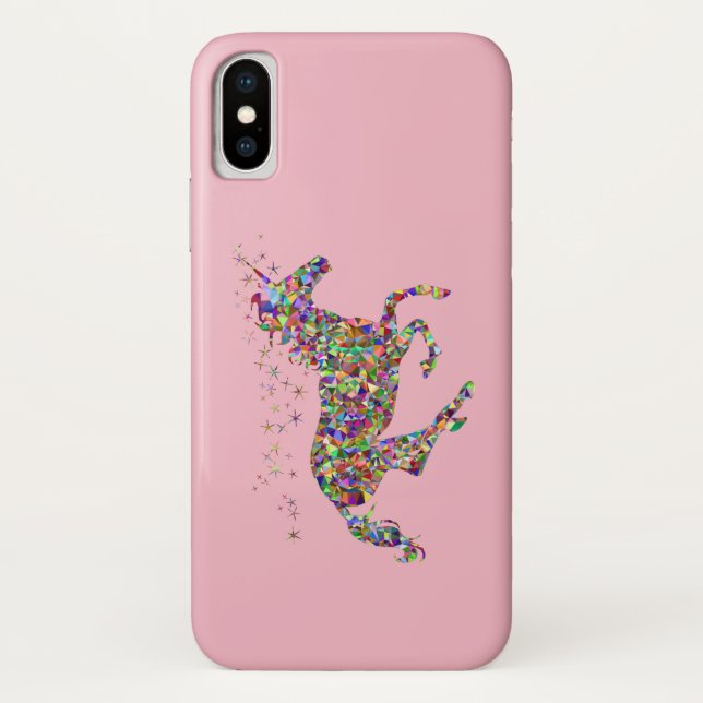 Apple iPhone X Phone Case Farbenfrohe Fantasie Ein (Rückseite)