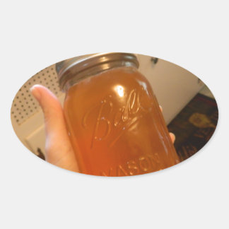 Apple Jelly Canning Jar Ovaler Aufkleber