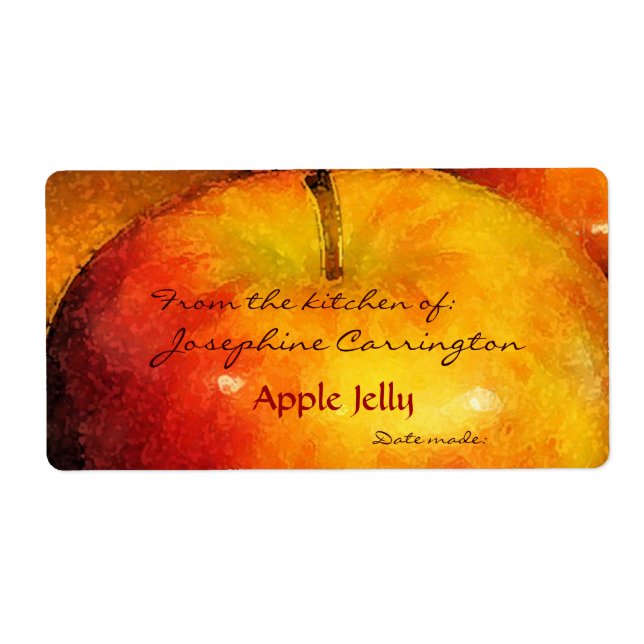 Apple Jelly Canning Labels (Vorne)