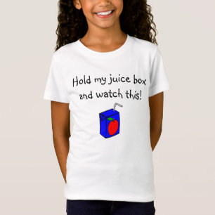 apple_juice_box, halten meinen Saftkasten und T-Shirt