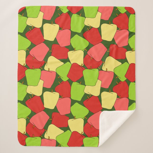 Apple Jumble Muster Sherpadecke (Vorderseite)