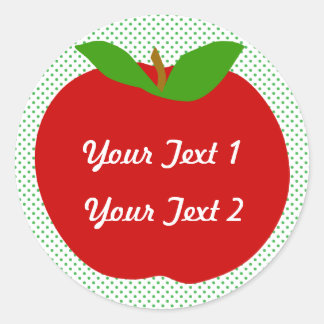 Apple Labels Runder Aufkleber