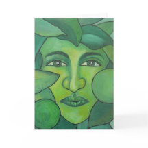 Apple Lady Greetings Card