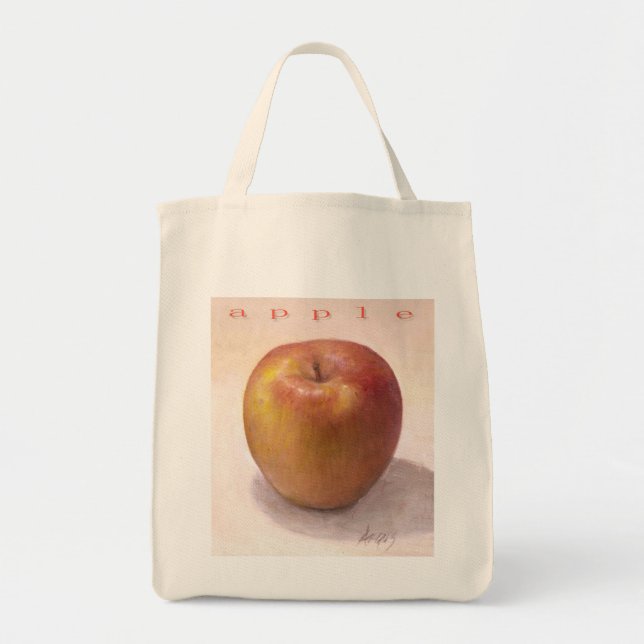 Apple-Lebensmittelgeschäft-Tasche - natürliches Tragetasche (Vorne)