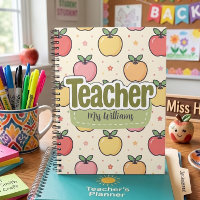 Apple Lehrer Zurück zur Schule Notizbuch Muster