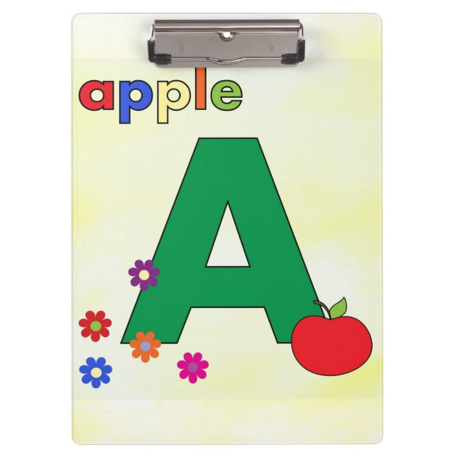 Apple Letter A Zwischenablage Klemmbrett (Vorderseite)