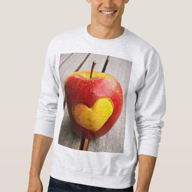 "Apple Liebe" Niedliches Foto. Jetzt kaufen Sweatshirt (Vorderseite)