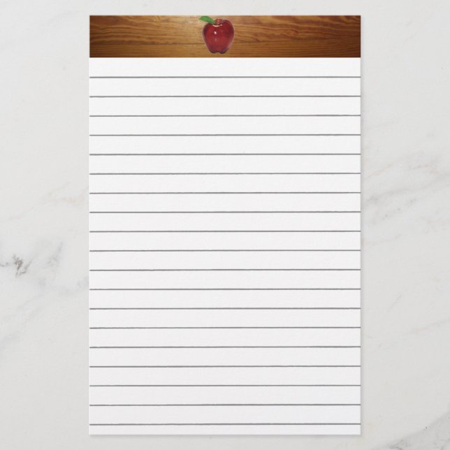 Apple Lined Stationery Briefpapier (Vorderseite)