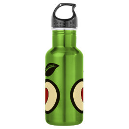 Apple-Logo-Lebensmittel wachsen Edelstahlflasche