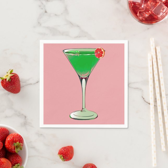 Apple Martini Serviette (Beispiel)