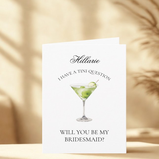 Apple Martini wird meine Bridesmaid-Karte sein Einladung (Von Creator hochgeladen)