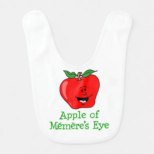 Apple Memeres des Augen-Franzose-Enkelkindes Babylätzchen