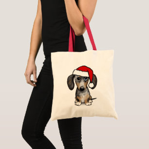 Apple Merle Dackel Santa Niedlich Dog Custom Tragetasche