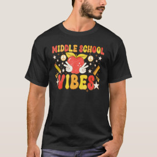 Apple Mittelschule Vibes Lehrer Schüler 1. Tag T-Shirt