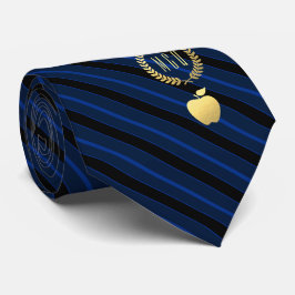 Apple-Monogramm-tief Blau des Lehrers Striped Krawatte