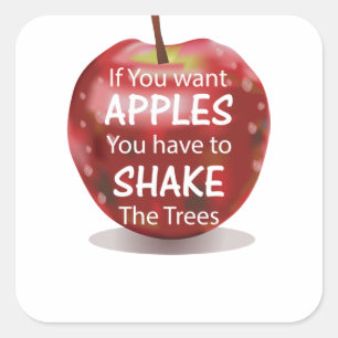 Apple Motivierend Quotenaufkleber Quadratischer Aufkleber