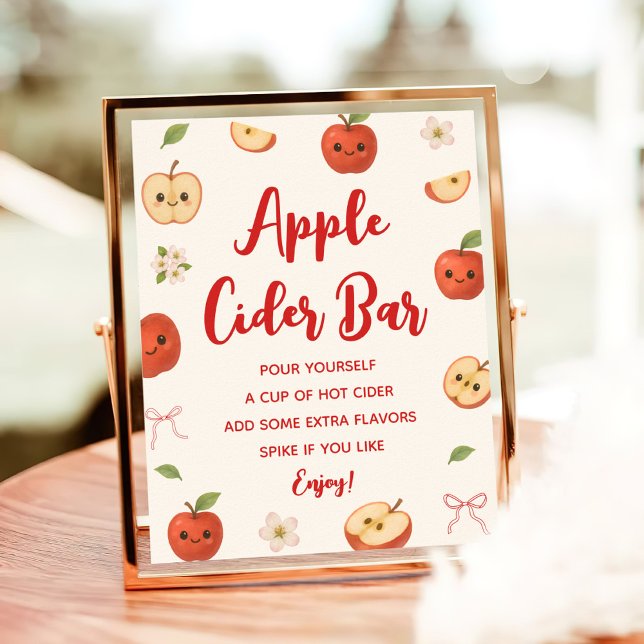 Apple My Eye Baby Shower Apfelwein Bar Poster (Von Creator hochgeladen)