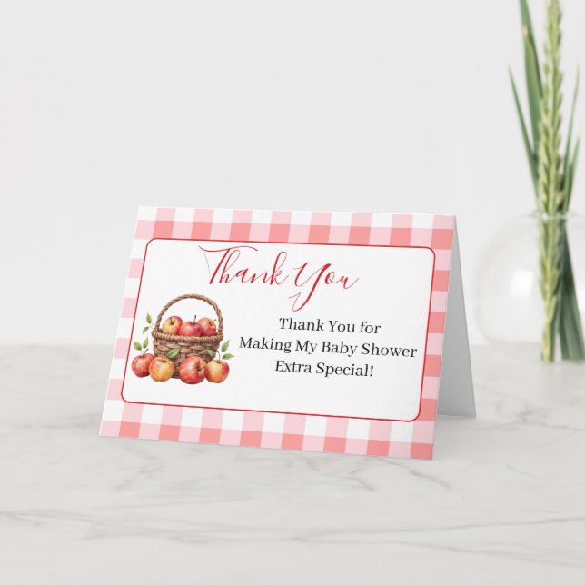 Apple My Eye Baby Shower Danke Karten (Vorderseite)