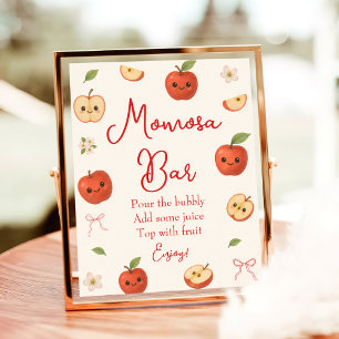 Apple My Eye Baby Shower Momosa Bar Poster