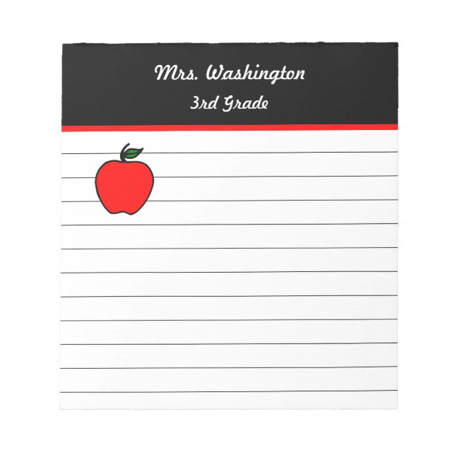 Apple-Notepad des Lehrers Notizblock (Vorderseite)