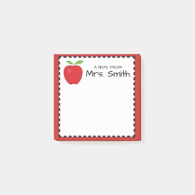 Apple-Notizblock für einen Lehrer Post-it Klebezettel (Vorderseite)
