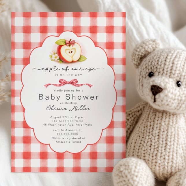 Apple of Our Eye Baby Shower Invitation Einladung (Von Creator hochgeladen)