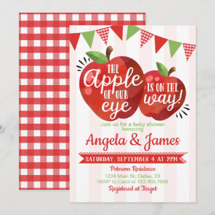 Apple of our Eye Baby shower Invitation Invitation