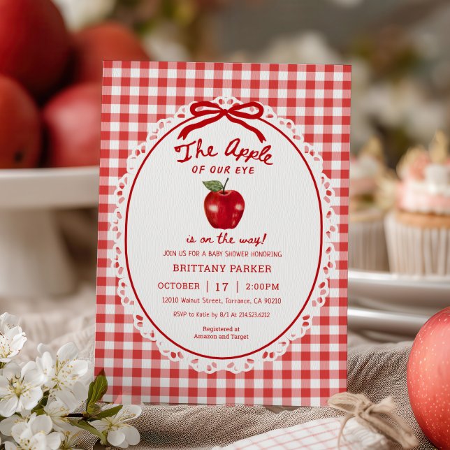 Apple of Our Eye Fall Apple Baby Shower Einladung (Von Creator hochgeladen)