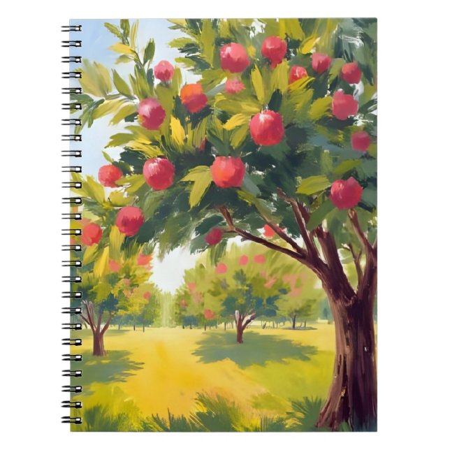 Apple Orchard Autumn Fall Watercolor Notizblock (Vorderseite)