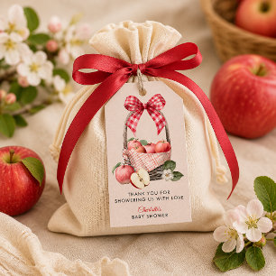 Apple Orchard Basket Baby Shower Fevor Tags Geschenkanhänger