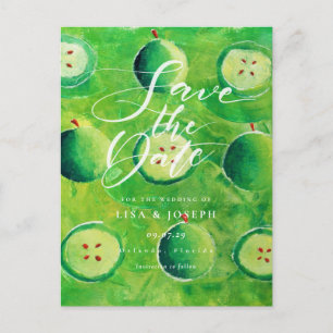 Apple Orchard Country Script Save the Date Postkarte
