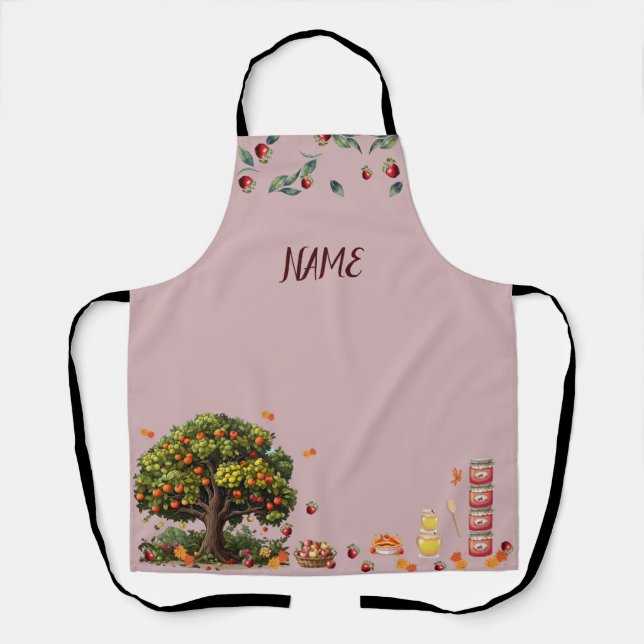 Apple Orchard Individuelle Name überall auf Print  Schürze (Vorderseite)