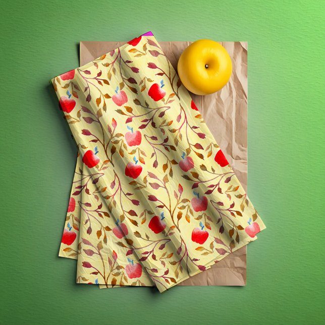 Apple Orchard Red Seidenpapier (Apple orchard tissue paper )