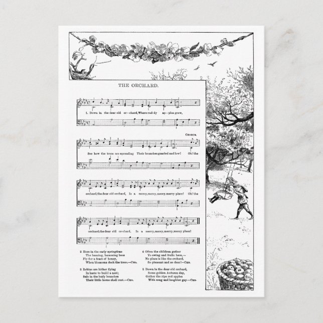 Apple Orchard Song Postkarte (Vorderseite)