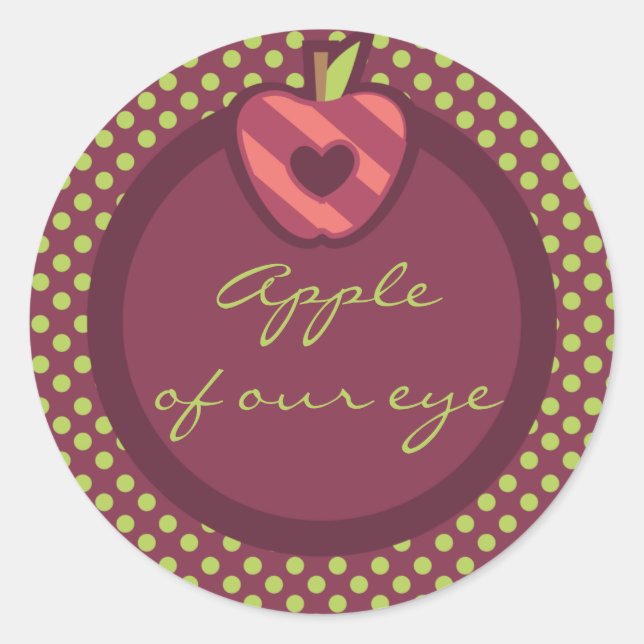 Apple Our Eye Birthday Party Aufkleber (Vorderseite)
