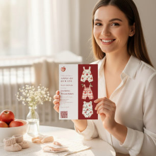 Apple Our Eye moderner Aquarell QR-Code Einladung