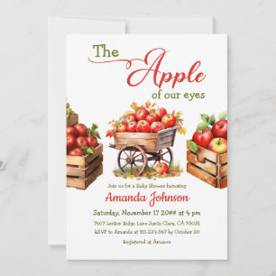 Apple Our Eyes Fall Fresh Market Babydusche Einladung