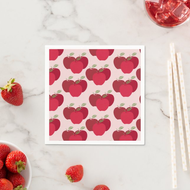 Apple Pattern Cocktail Napkins für Party Serviette (Beispiel)