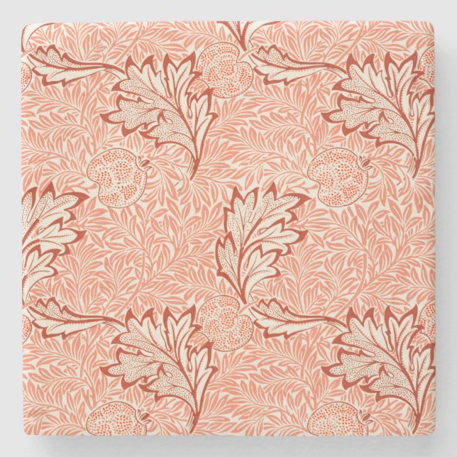Apple Pattern (von William Morris) Steinuntersetzer (Vorderseite)