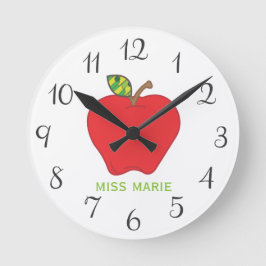 Apple | Personalized Teachers Clock Runde Wanduhr
