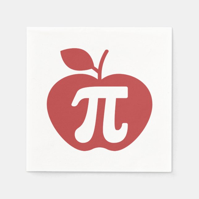 Apple Pi 3.14 Math Pi Day Serviette (Vorderseite)