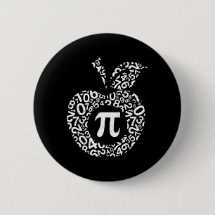 Apple Pi Algebra Sign Math Funny Pi Day Geschenk Button