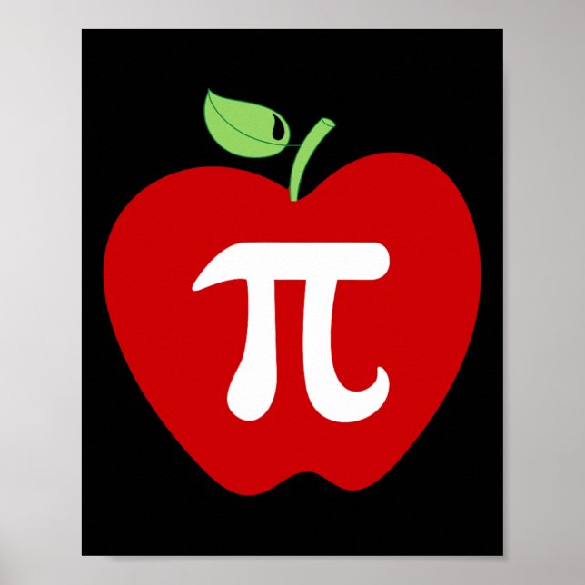 Apple Pi Apple Pie Food Lover Math Lehrer Student Poster (Vorne)