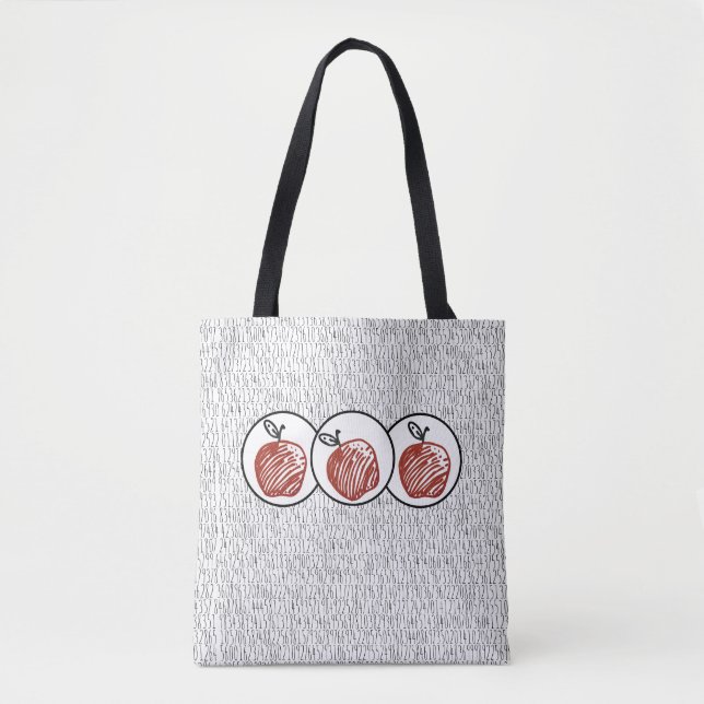 Apple Pi Numbers Tote Bag Tasche (Vorderseite)