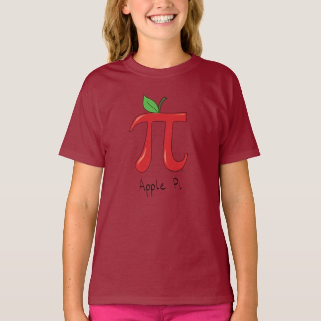 Apple Pi Symbol Math Lehrer T-Shirt (Vorderseite)