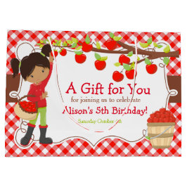 Apple picking African American Girl Birthday Party Große Geschenktüte