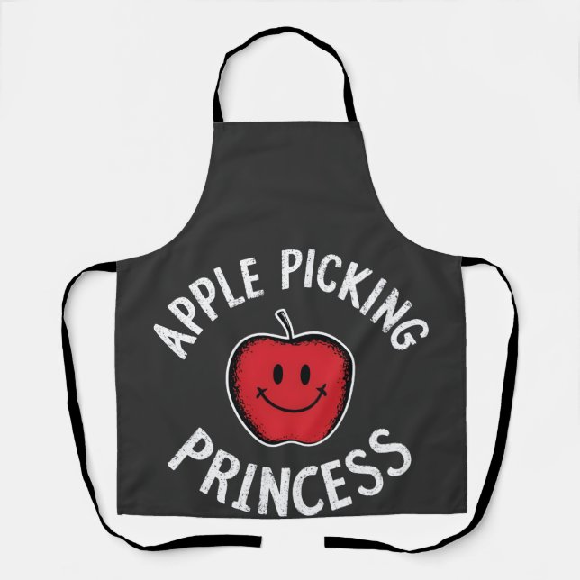 Apple Picking Princess Apple Fruit Day Fall Schürze (Vorderseite)