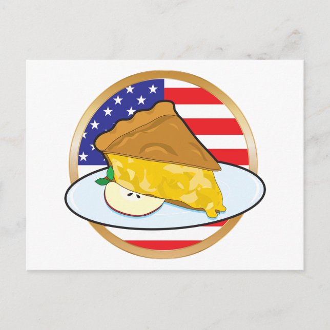 Apple Pie American Flag Postkarte (Vorderseite)